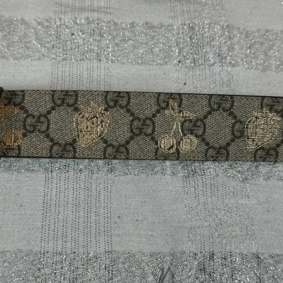 ⚘️Limited Edition- Gucci Marmot Interlocking GG Logo FRUIT Belt 85•34 W/COA - Picture 6 of 17